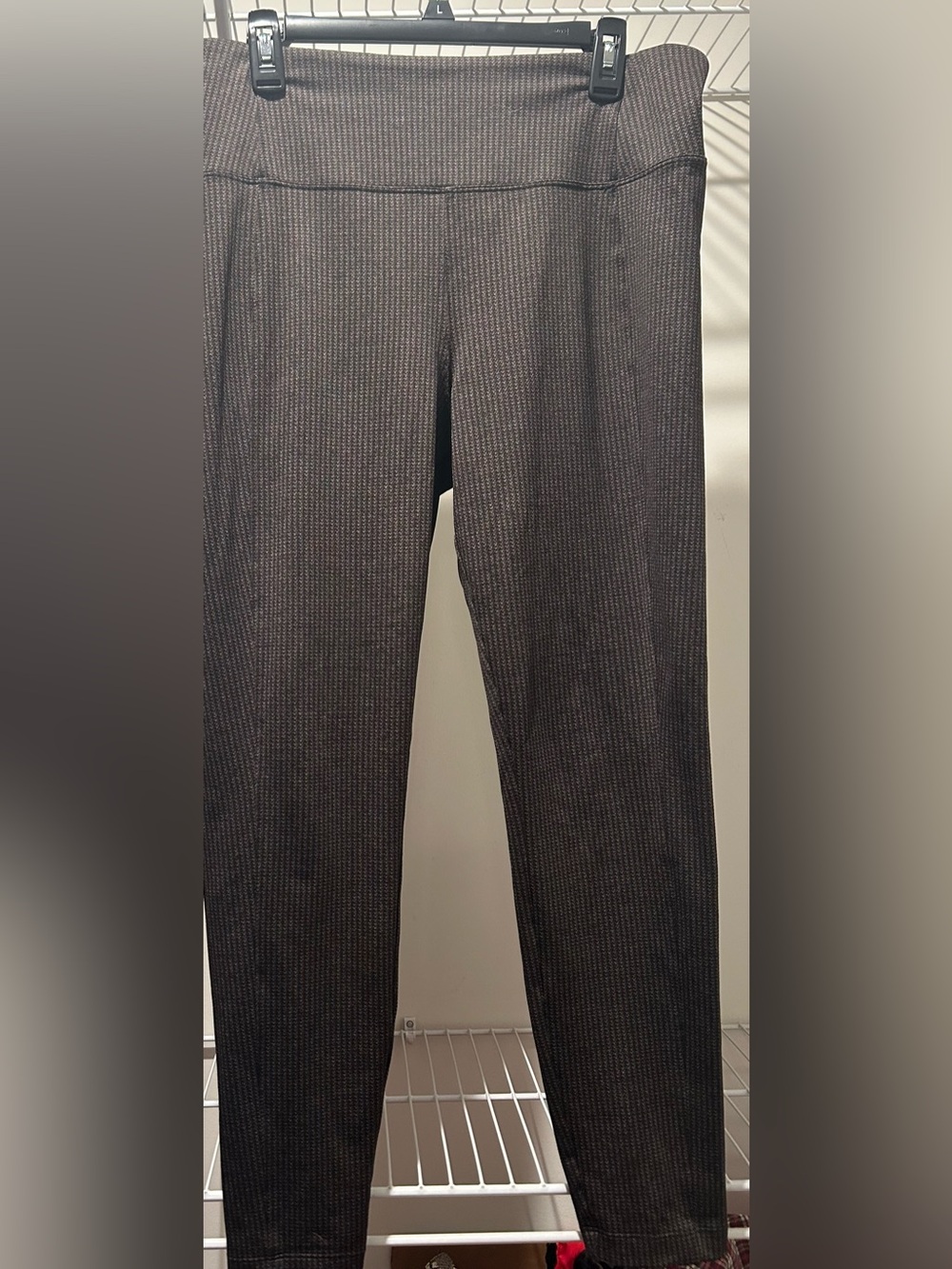 Athleta Women’s Delancey Houndstooth Tight High-Waist Ponte Brown EUC L - Picture 4 of 9